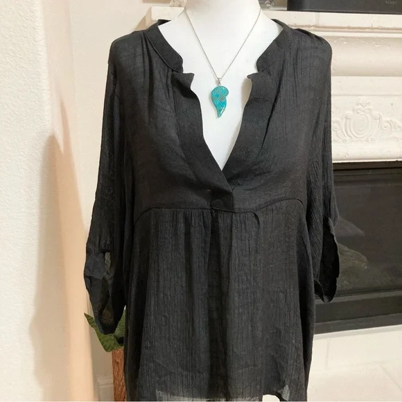 Genuine Turquoise Feather Hand Carved Gemstone Pendant Necklace Sterling Silver - Picture 4 of 10